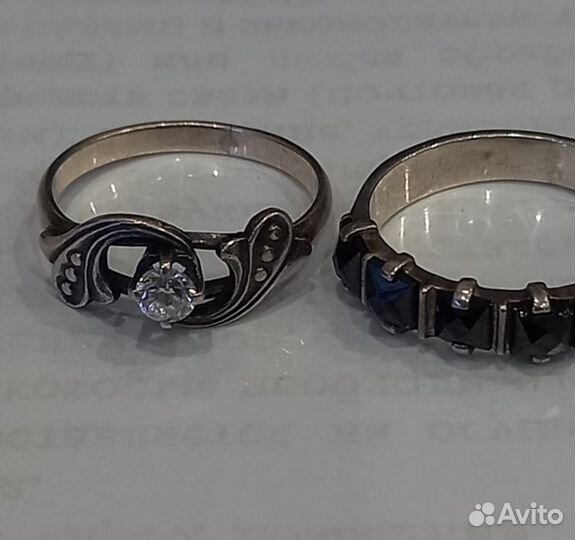 Кольца серебро винтаж, р17