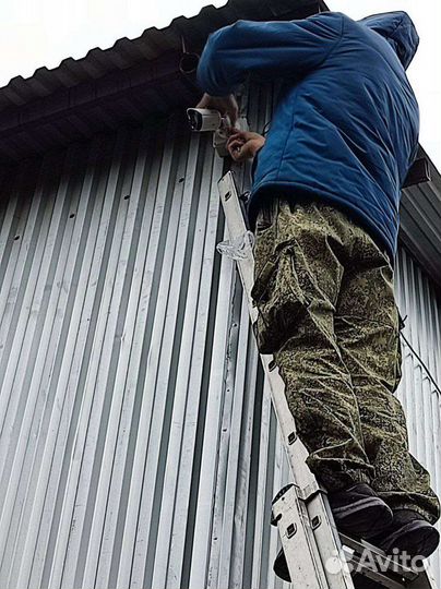 Установка видеонаблюдения, монтаж