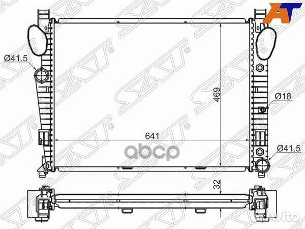 Радиатор Mercedes-Benz S-Class 98-05 mb00121 Sat