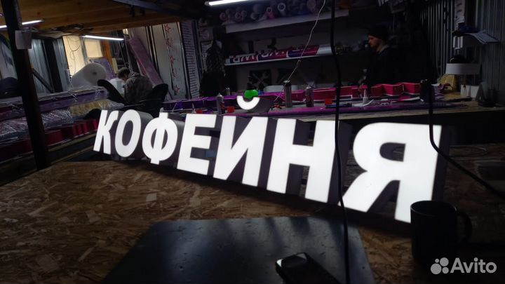 Рекламная вывеска Кофейня
