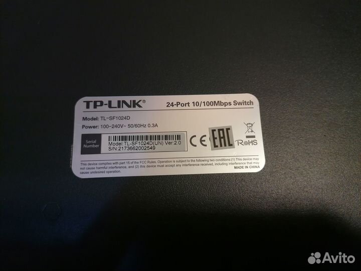 Poe коммутатор TP link 24 порта 100Mbps Switch