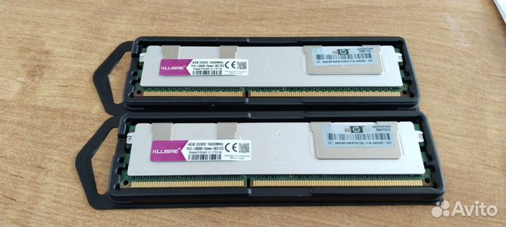 Серверная память Kllisre 4 Gb 1600 MHz 2 плашки