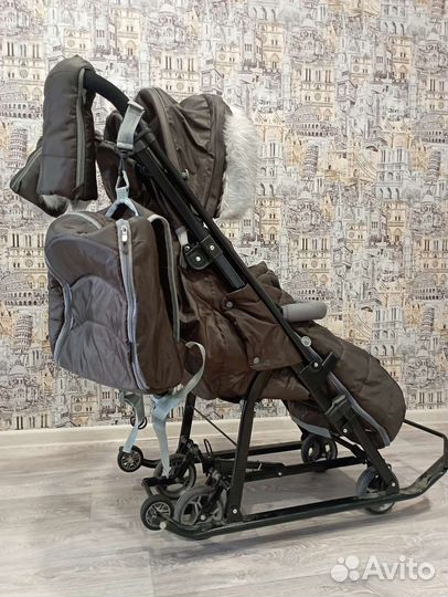 Детские санки коляска ника