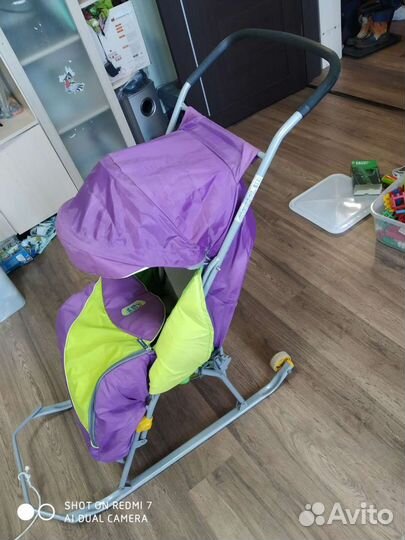 Детские санки коляска ника