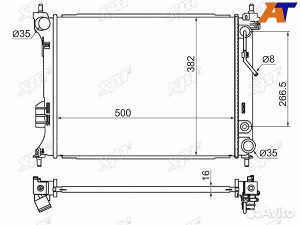 Радиатор hyundai I20, hyundai I20 09, KIA venga, K