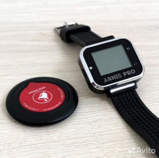 Кнопка вызова персонала официанта и часы пейджер