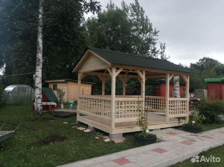 Деревянные беседки для дачи