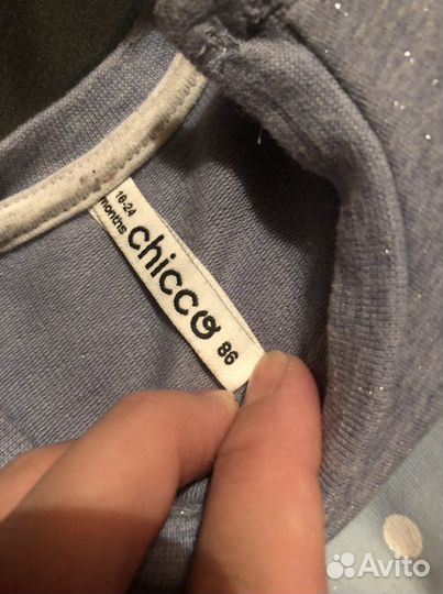 Толстовка для девочки chicco 18-24 мес