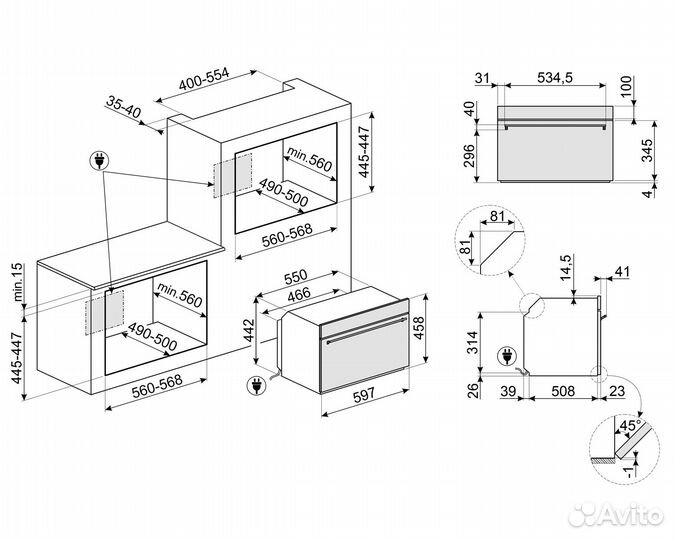 Компактный духовой шкаф Smeg SO4302S3X