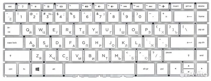 Клавиатура HP Pavilion 14-bf010ur белая, OEM