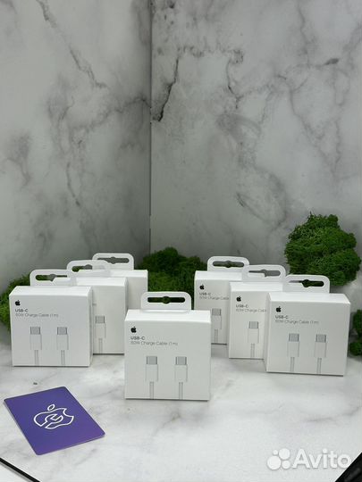 Зарядный кабель Apple Type-C 60W оригинал