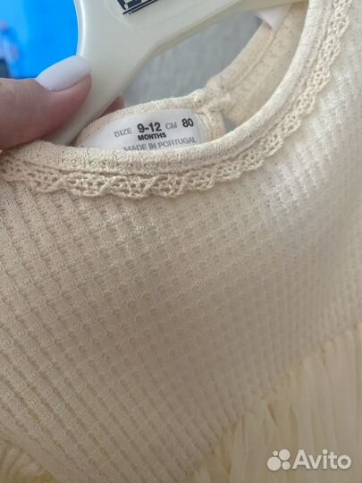 Платье для девочки zara 9-12 m