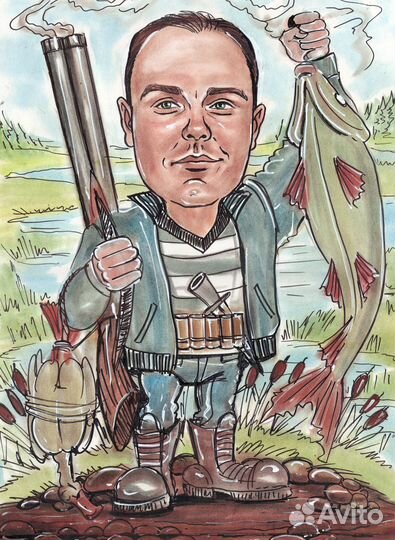 Шарж по фото. Художник - шаржист