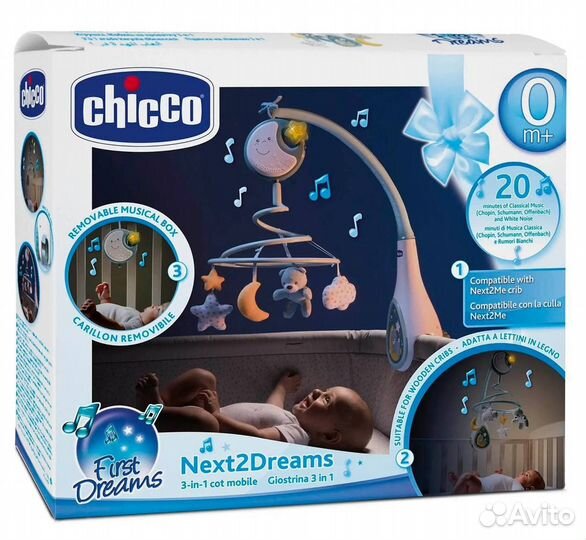 Игрушка Chicco Next2Dream Мобиль Голубой