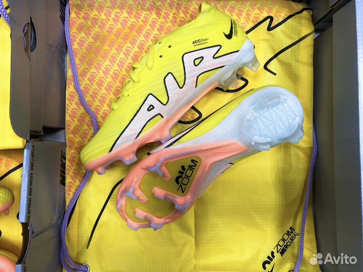 Бутсы Nike Air Zoom Mercurial 15 желтые