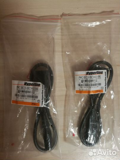 Кабель питания Hyperline PWC-IEC13-IEC14-0.5-BK
