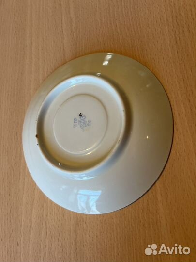 Чайная пара лфз золотая сетка голубые васильки