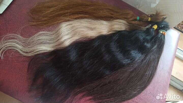 Волосы для наращивания 50,60,70см блонд,русый и др