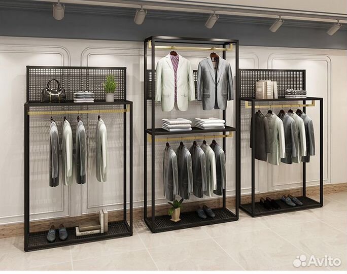 Рейлы для магазина одежды 