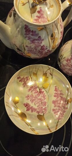 Чайный сервиз СССР дулево Розовая сирень 15 предм