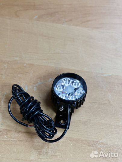 Фара передняя круглая маленькая на электровелосипед