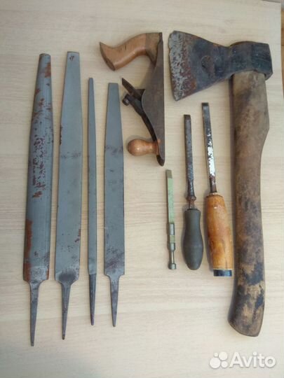 Топор СССР, стамески, напильники