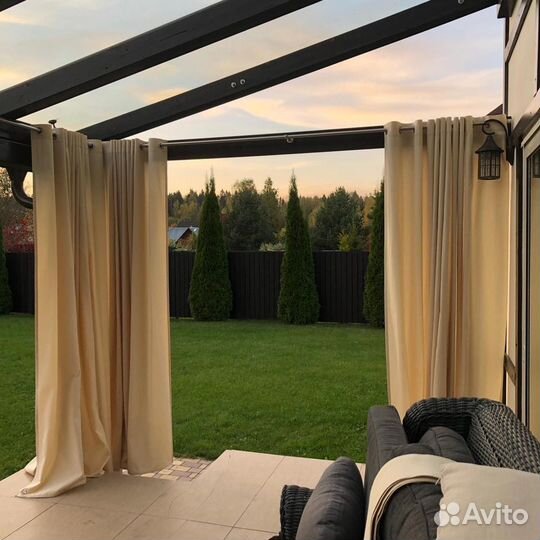 Шторы уличные люкс в беседку / веранду / кафе