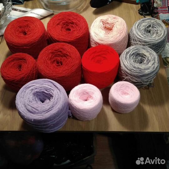 Пряжа шерсть п/шерсть 1600 г за всё
