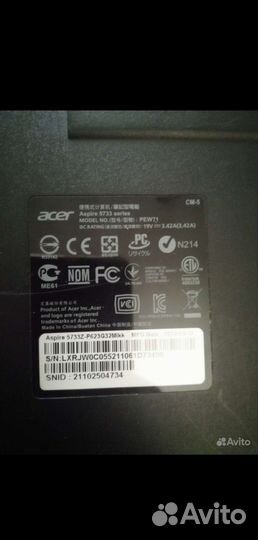 Ноутбук acer aspire 5733Z