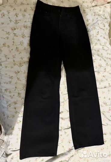 Джинсы прямые черные