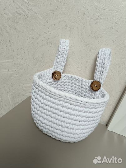 Вязаные корзиночки