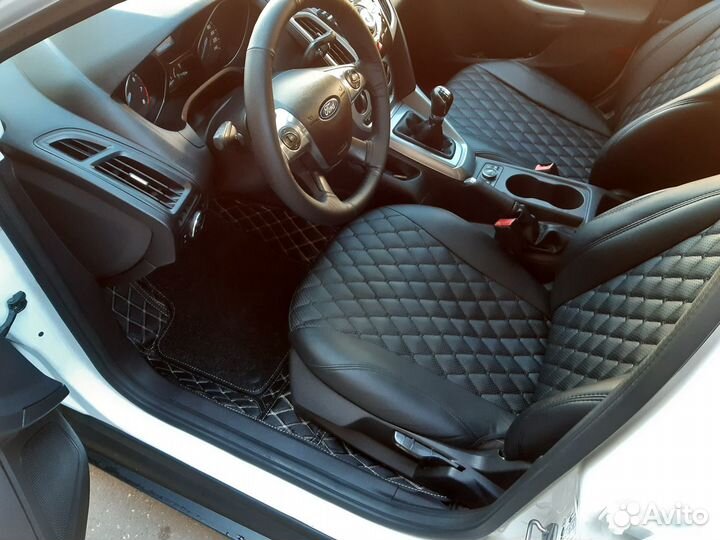 Чехлы Ford Focus 3 - Форд Мондео 4 Черные с черн