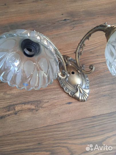 Настенный светильник бра бронза винтаж