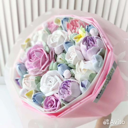 Съедобные букеты из зефира