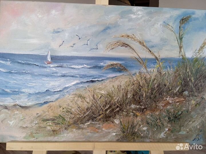 Картина маслом море берег