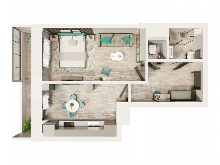 1-к. квартира, 40,3 м², 7/16 эт.