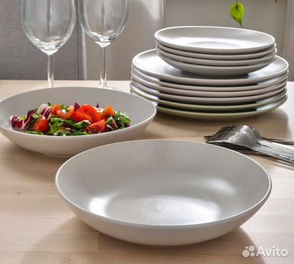 Тарелки IKEA Fargklar глубокие,новые,2 шт