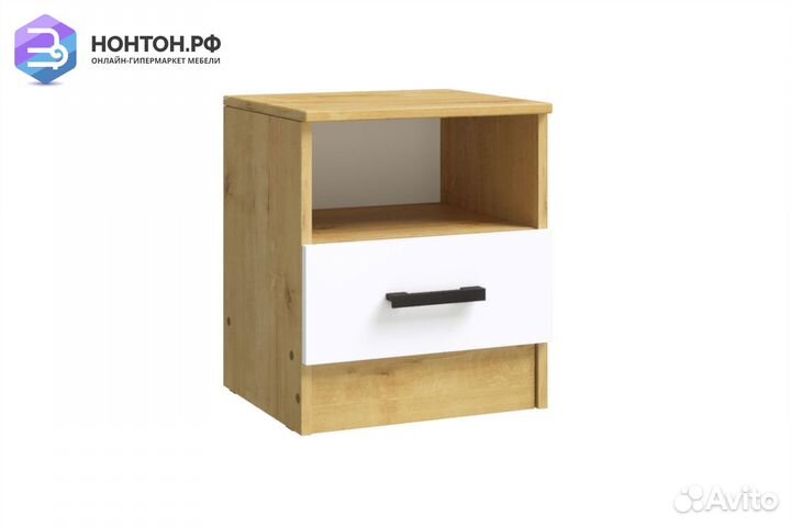 Тумба прикроватная Эко дуб вотан / белый