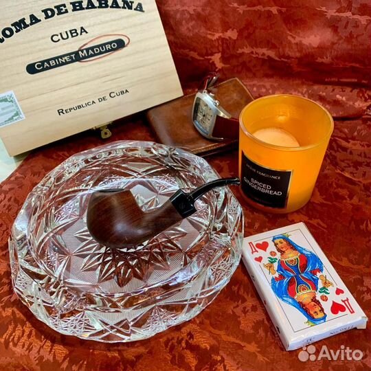 Хрусталь подсвечник Пепельница Винтаж СССР