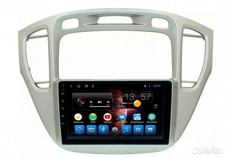 Штатная магнитола для Toyota Highlander, Kluger 20