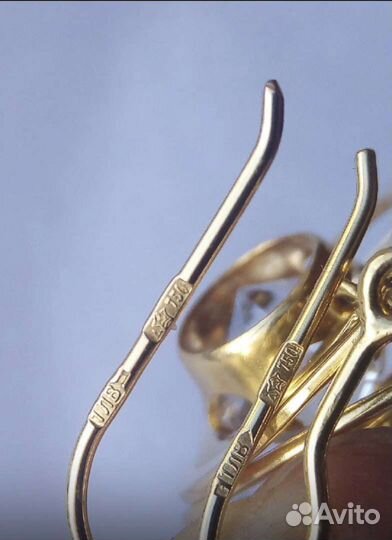 Винтажные серьги с горным хрусталем СССР