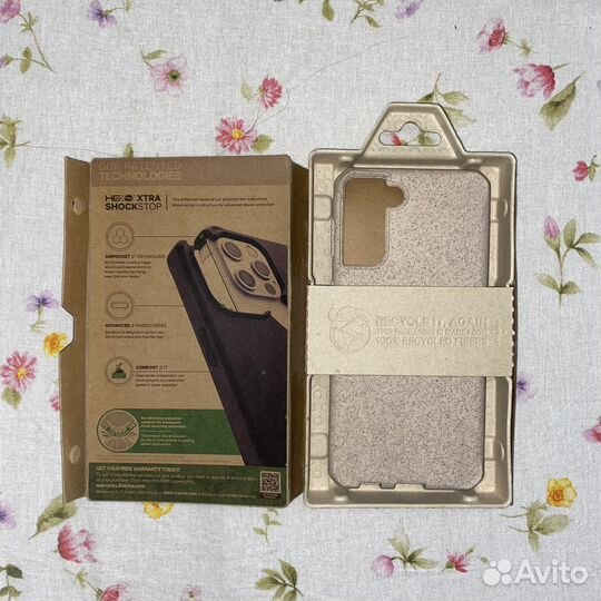 Чехол на Samsung S21+ светло-бежевый, оригинал