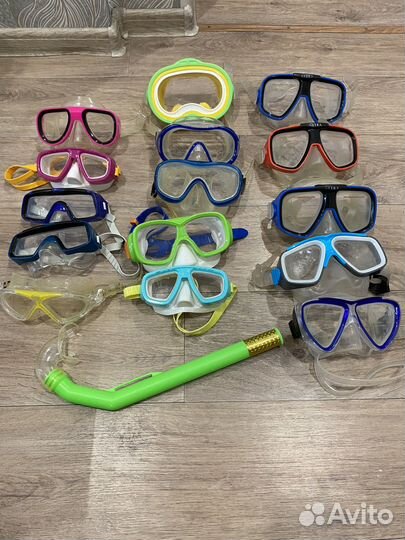 Очки маска для плавания детские, взрослые