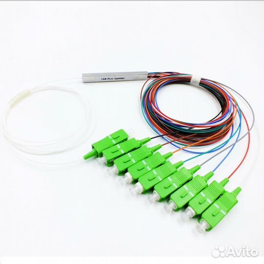 Оптический PLC сплиттер 1*8, SC/APC