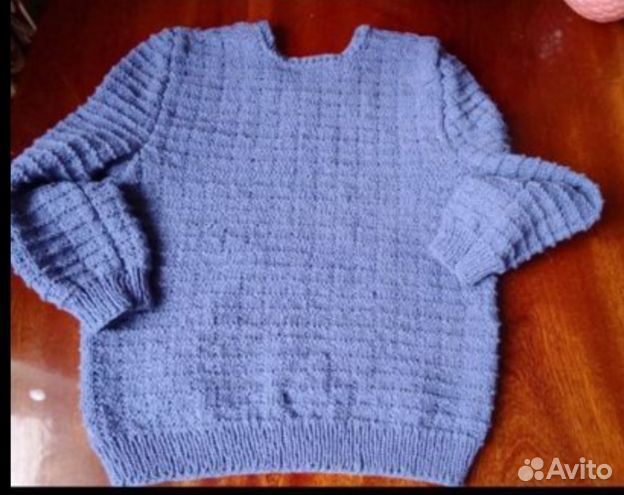 Вязаный трикотажный свитер ручной работы