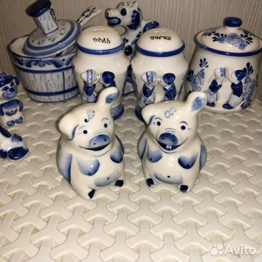 Гжель Посуда И Фигурки
