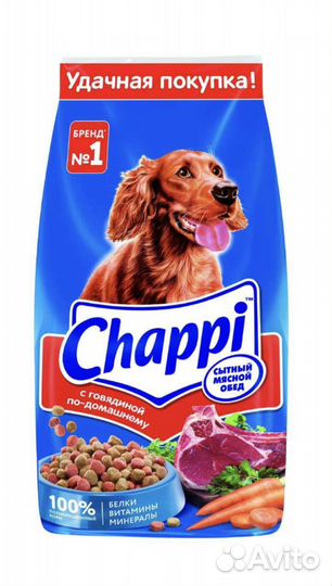 Сухой корм для собак Chappi Говядина