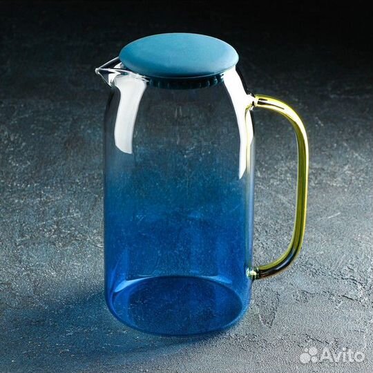 Кувшин стеклянный Magistro «Модерн», 1,4 л, с крыш