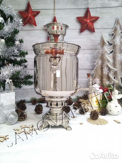 Новый тульский самовар люкс на дровах