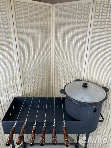 Мангал с печью под казан